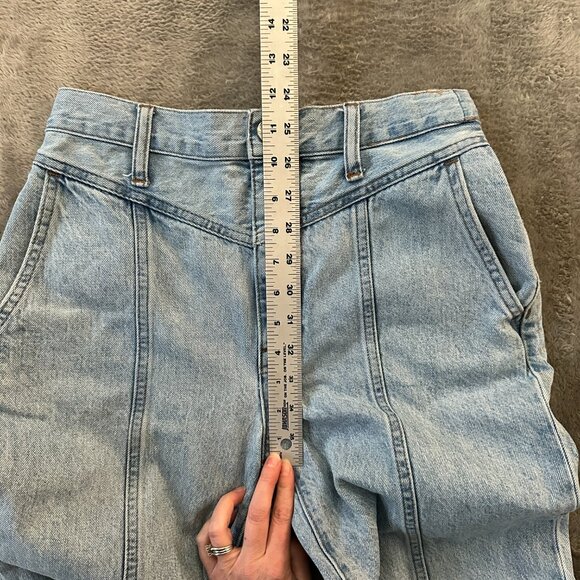 Madewell Jeans size 26 Balloon Barrel Leg Light Wash Front Yoke - Picture 7 of 9
